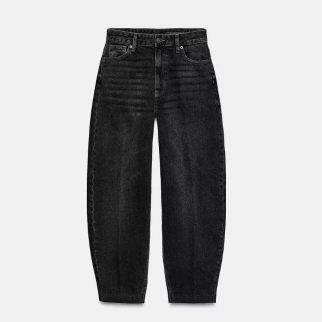 Damen Hochtaillierte Baggy-Jeans mit weitem Bein und klassischer Taschenlösung Drune