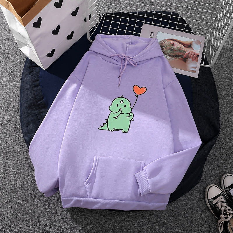 Damen nan Kapuzenpullover im Relaxed-Fit mit botanischer Frucht-Illustration und Kängurutasche Drune