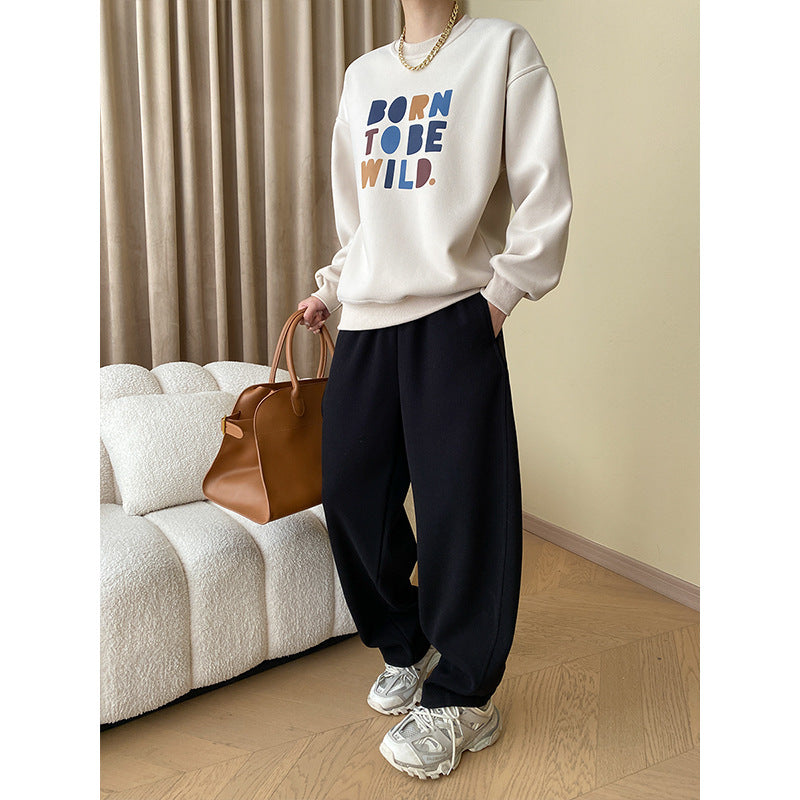 Damen Sweatshirt mit buntem Grafikdruck und lässigem Schnitt Drune