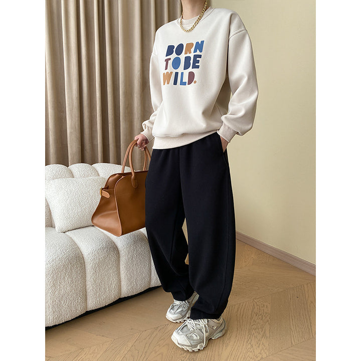 Damen Sweatshirt mit buntem Grafikdruck und lässigem Schnitt Drune