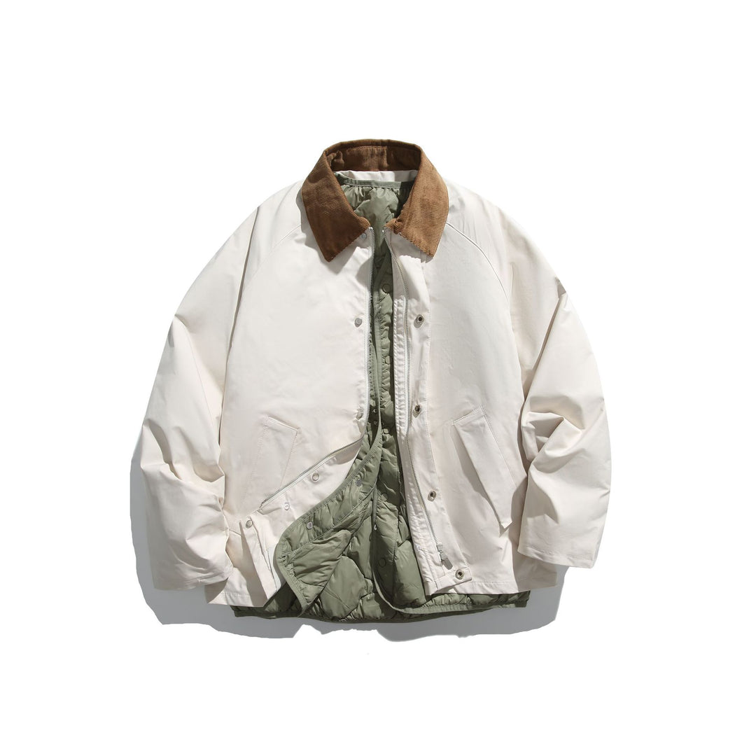 Herren Winddichter Blouson mit Cordkragen und herausnehmbarer Stepp-Innenseite Drune