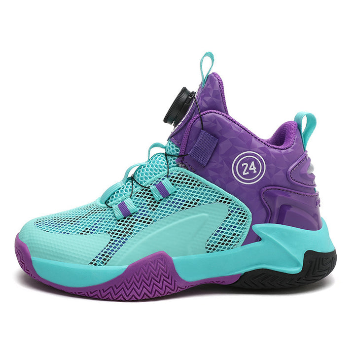 Unisex High-Top Basketball-Sneaker mit Drehverschluss und atmungsaktivem Mesh Drune