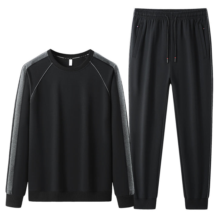 Herren Freizeit-Trainingsanzug-Set aus weichem Jersey mit Raglanärmeln & elastischem Kordelbund Drune