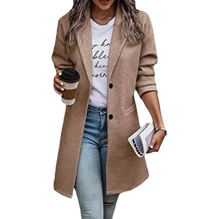Damen eleganter Langblazer Drune