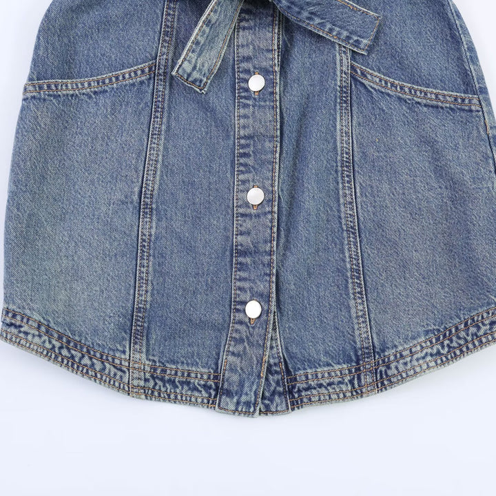 Damen Jeanskleid mit taillierter Silhouette und praktischen Taschen Drune