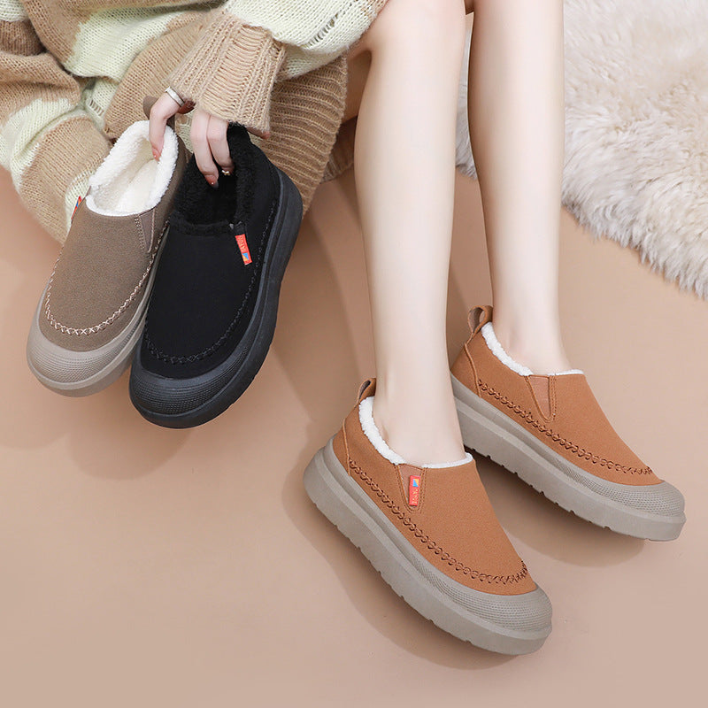 Damen Komfortable und warme Slip-On Hausschuhe mit kuscheligem Innenfutter Drune