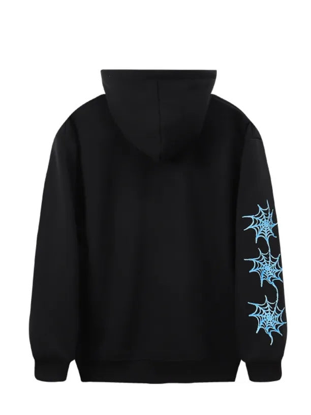 Damen Hoodie mit kreativem Spinnennetzdesign Drune