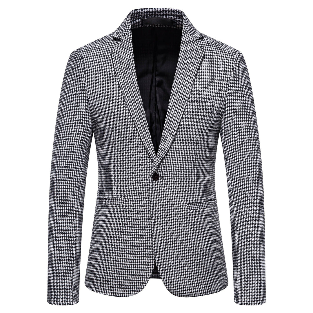 Herren eleganter Blazer mit modernem Schachbrettmuster Drune