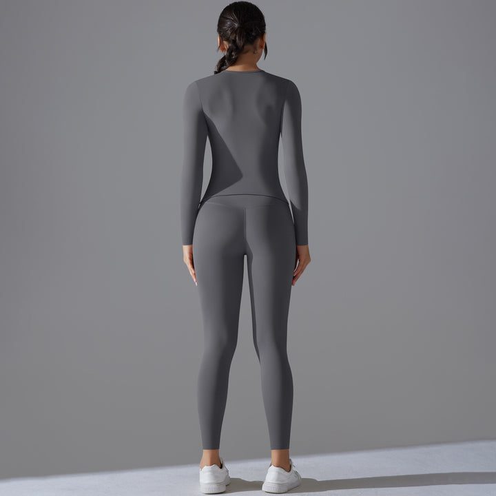 Damen Sport-Set mit langem Ärmel und Leggings Drune