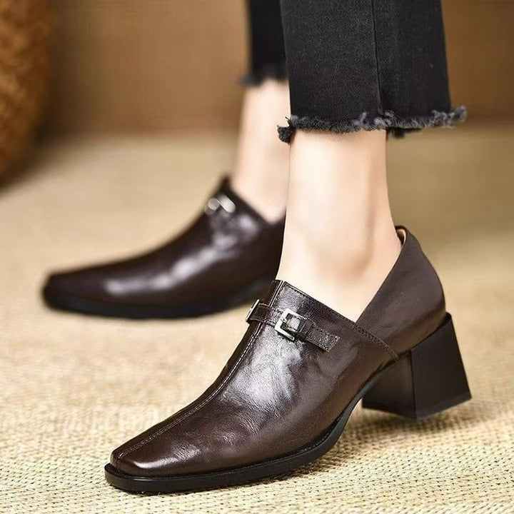 Damen Elegante Slingback-Stiefeletten mit Hochglanz-Optik Drune