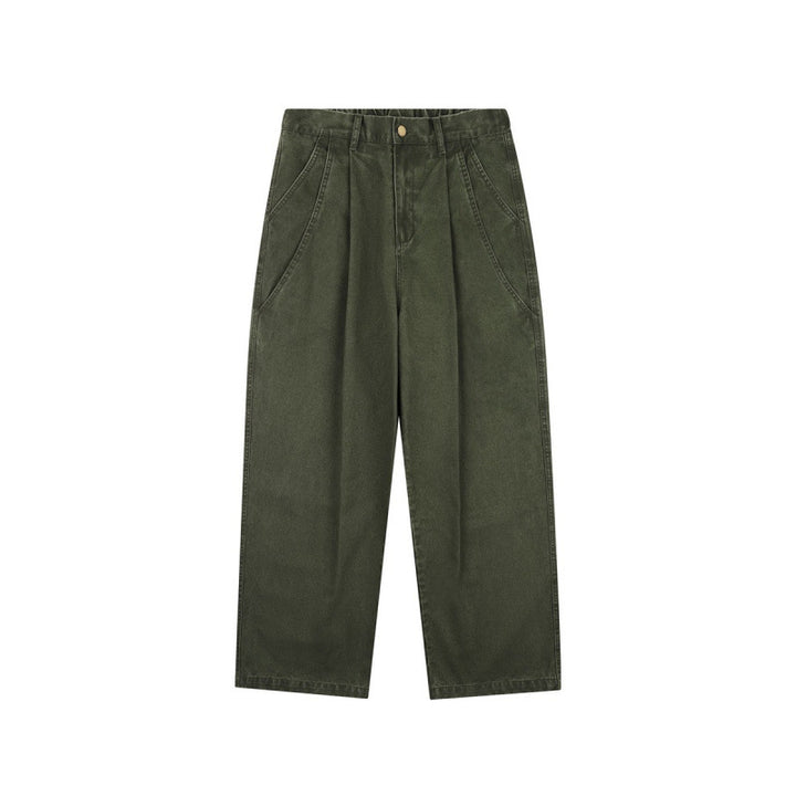 Damen Hochtaillierte Culotte-Hose mit weitem Bein, Bundfalten und soften Denimgriff Drune