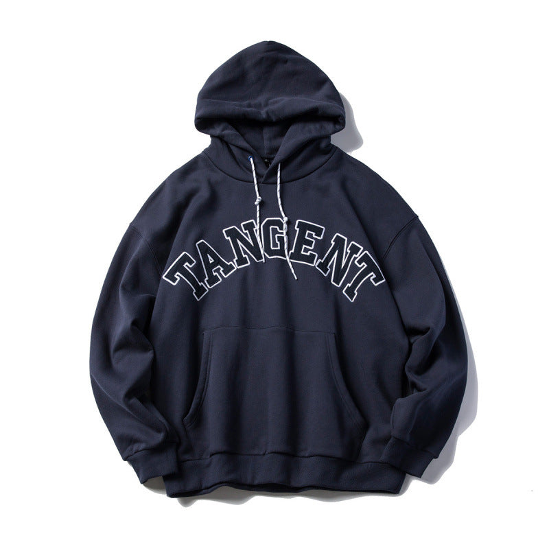 Unisex Oversize Kapuzenpullover mit Collegiate-Print und Kängurutasche Drune
