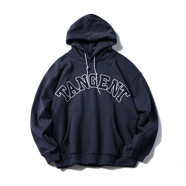 Unisex Oversize Kapuzenpullover mit Collegiate-Print und Kängurutasche Drune