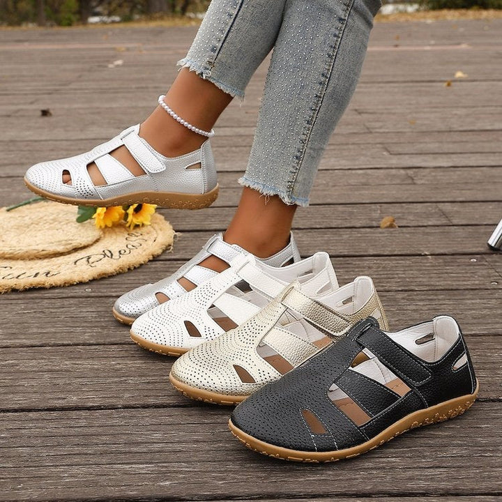 Damen Atmungsaktive Riemensandalen mit verstellbarem Klettverschluss Drune
