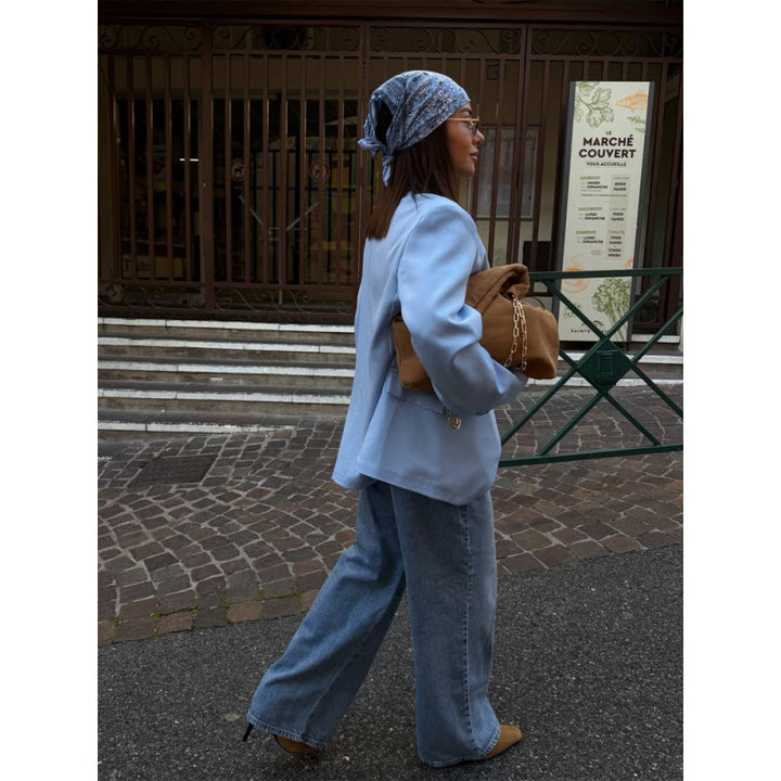 Damen Oversized-Longblazer mit kastiger Silhouette, soften Schultern und verlängertem Schnitt Drune