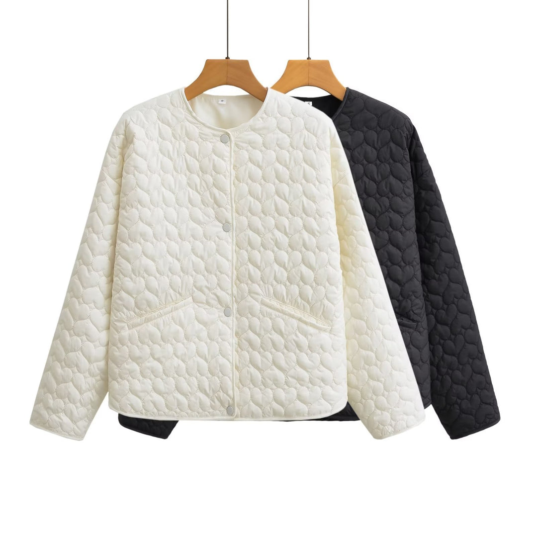 Damen gesteppte Übergangsjacke mit seitlichen Eingrifftaschen und modernem Design Drune