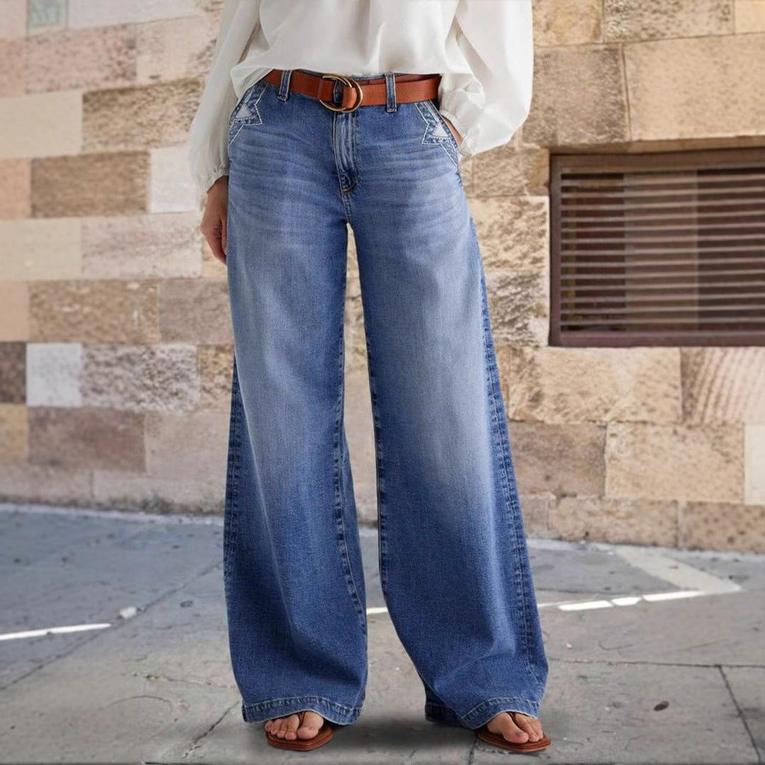 Damen weite Jeanshose Drune