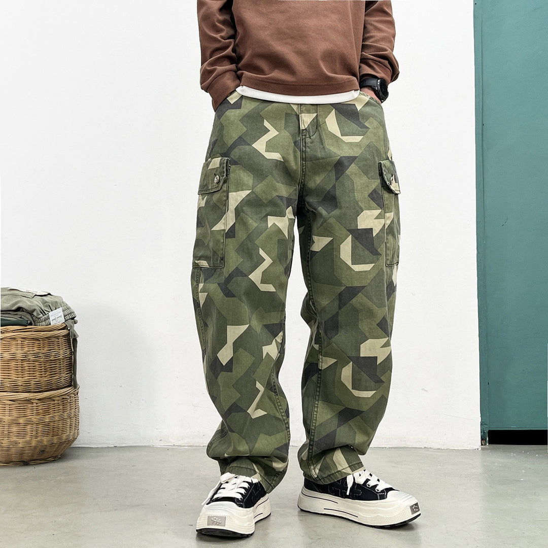 Herren Cargo-Hose im modernen Camouflage-Stil Drune