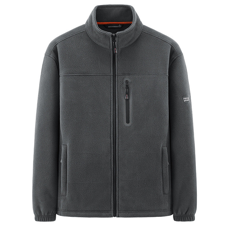 Herren Weiche Fleecejacke mit hohem Kragen Drune