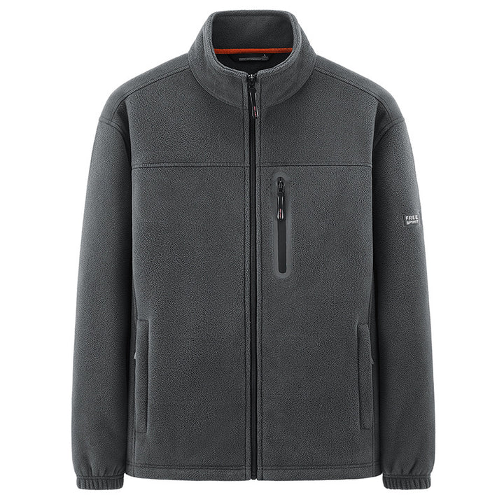 Herren Weiche Fleecejacke mit hohem Kragen Drune