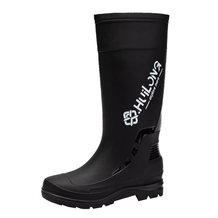 Herren Wasserdichte Gummistiefel mit verstellbarem Schaftabschluss und profiliertem Dämpfungssohlensystem Drune