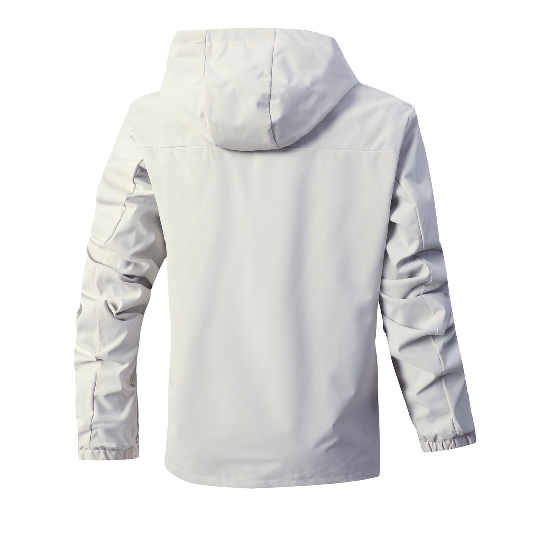 Herren Moderner urbaner Parka mit Kapuze, Brustreißverschluss und elastischen Bündchen Drune