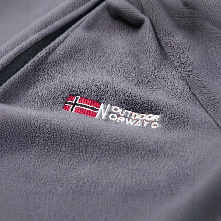 Herren Flauschiger Zip‑Troyer Fleecepullover mit Stehkragen und Raglanärmeln Drune
