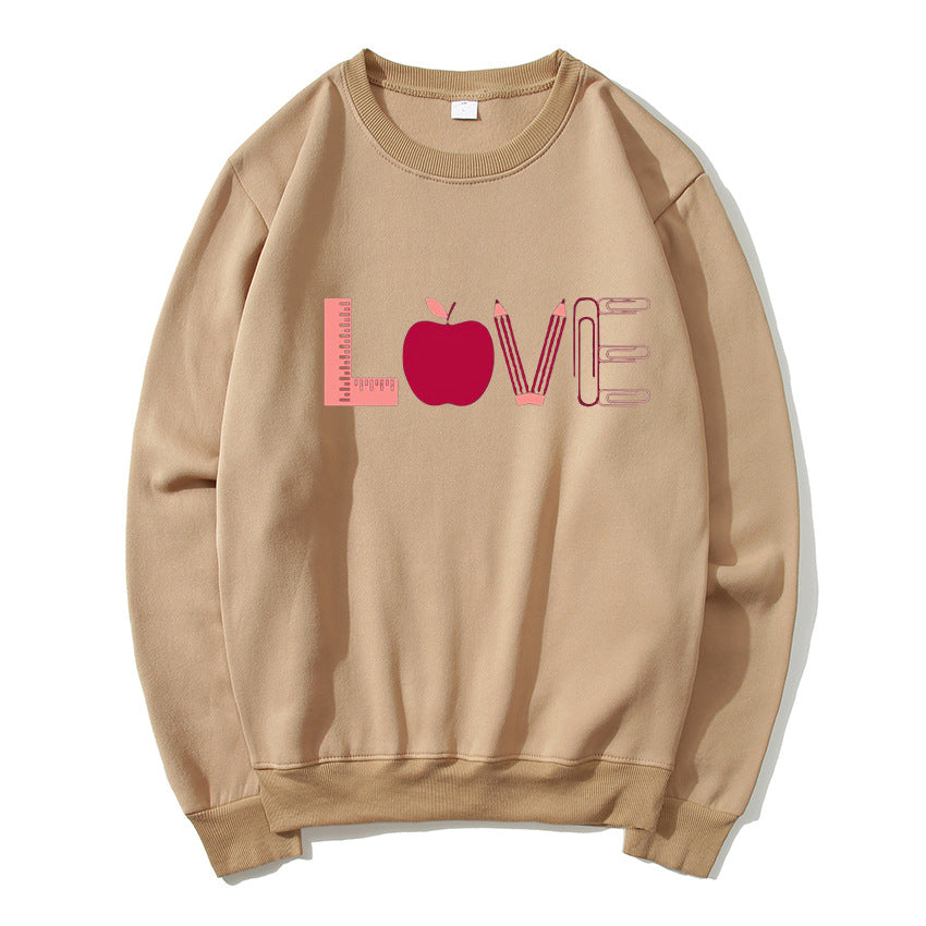 Damen Sweatshirt mit kreativem Love-Motiv Drune