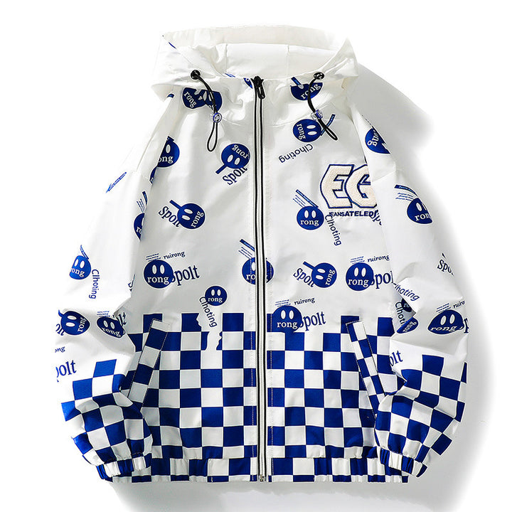 Unisex Stylische Kapuzenjacke mit modernen Grafiken Drune