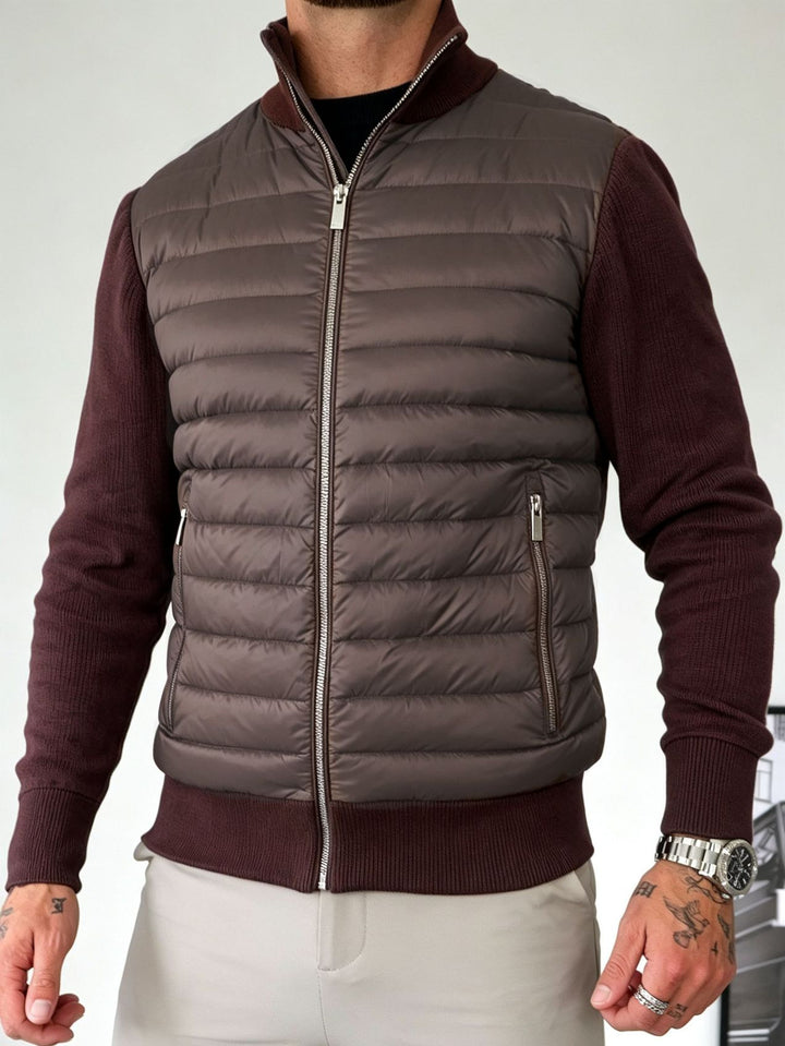 Herren Modische Steppjacke mit hohem Kragen