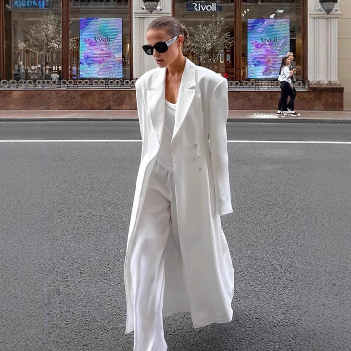 Damen Modische Oversized-Blazerjacke mit tailliertem Schnitt und eleganten Details Drune