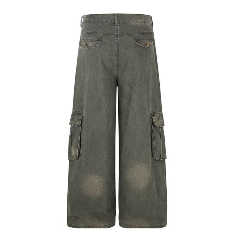Damen Weite Cargo-Denim-Culotte mit Utility-Taschen Drune