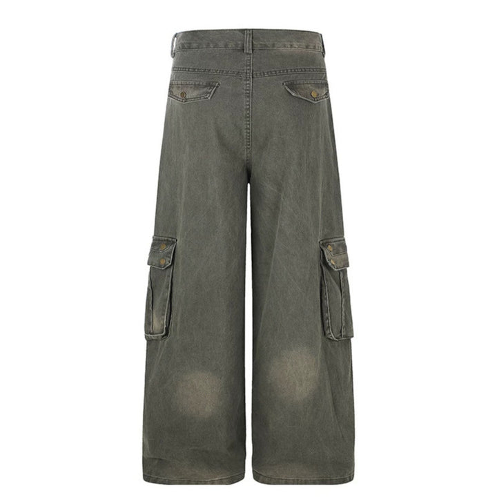 Damen Weite Cargo-Denim-Culotte mit Utility-Taschen Drune