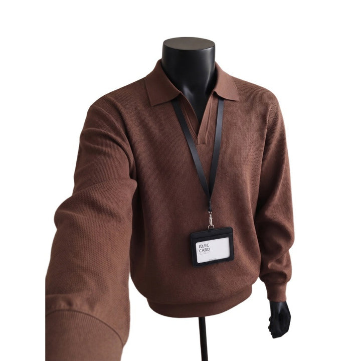 Herren Modischer Pullover mit V-Ausschnitt Drune