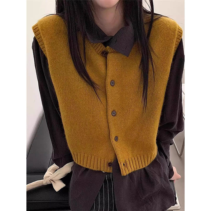 Damen Strickweste mit Knopfdetail und modernem Schnitt Drune