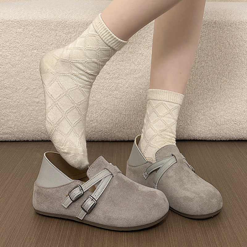 Damen Komfortable Clogs mit doppeltem Riemen Drune