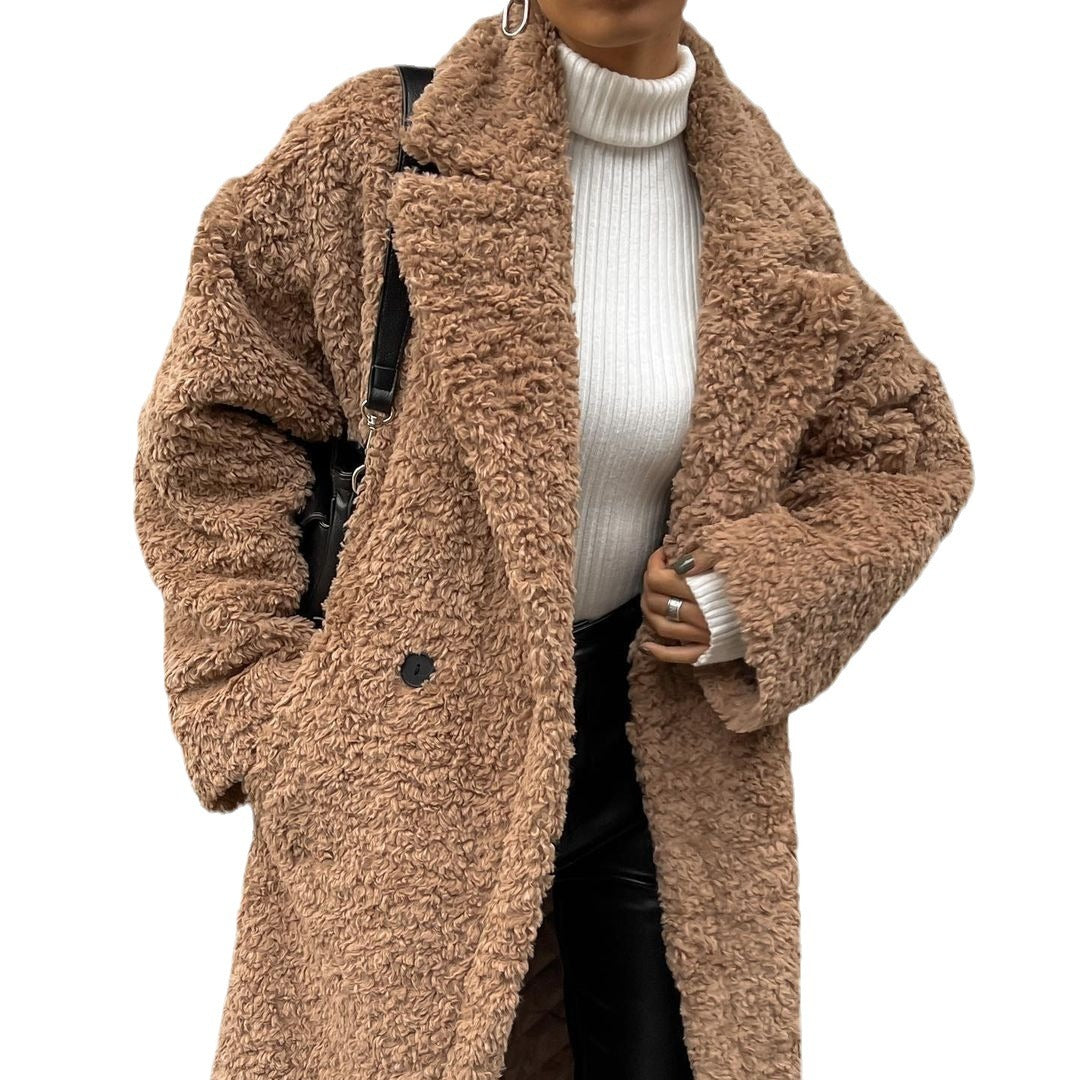 Damen wadenhohe robuste Schnürstiefel mit Plateau-Profilsohle Drune