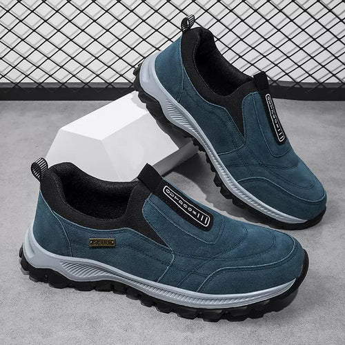 Herren  slip-on Freizeitsneaker mit Wildlederoptik, elastischem Einstieg und griffiger Profilsohle Drune