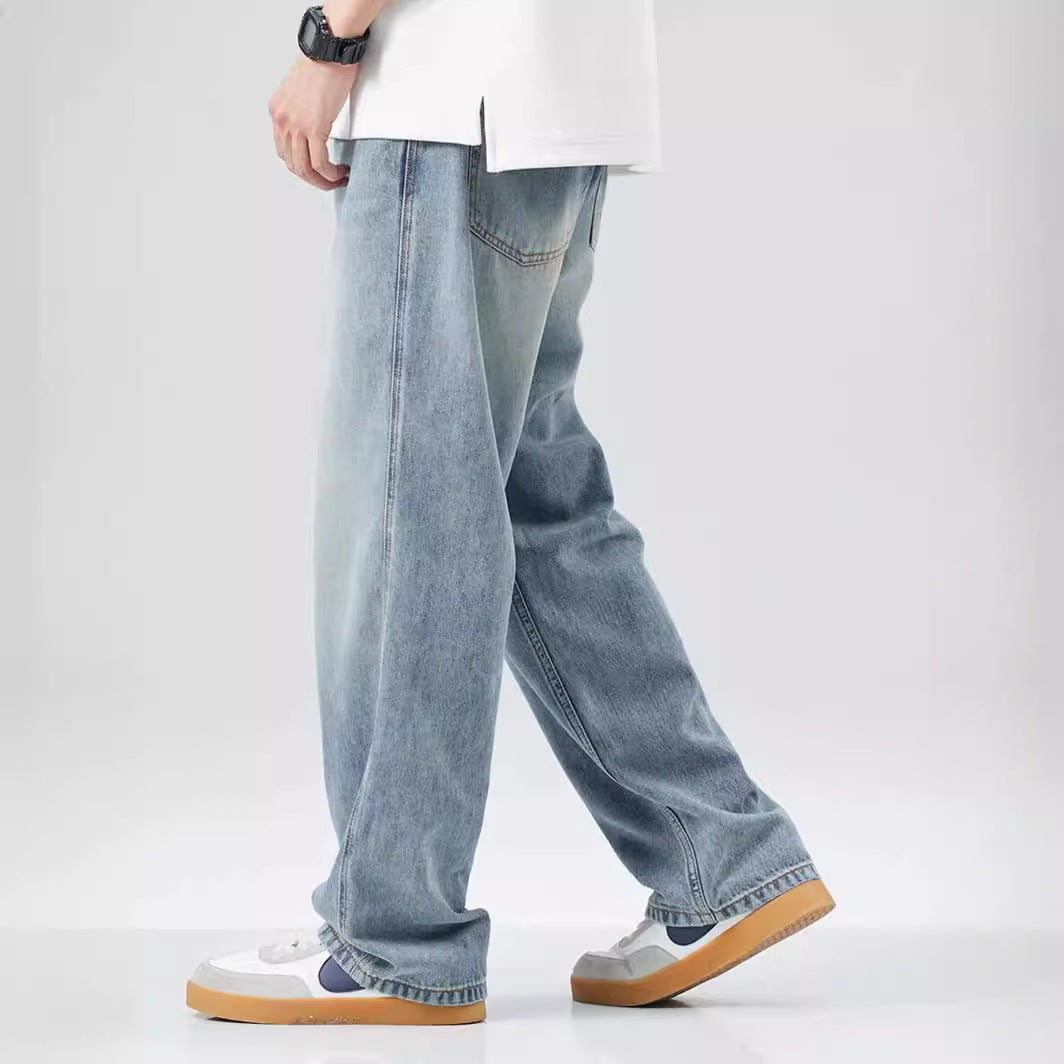 Herren Weitgeschnittene Jeans mit hohem Bund Drune