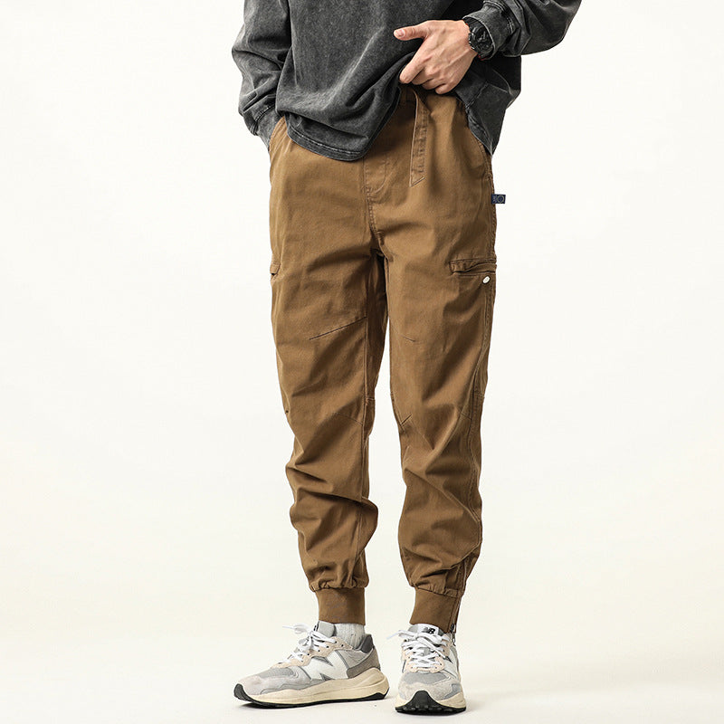 Herren Cargohose im Jogger-Stil mit elastischem Bund, Bündchen und Utility-Taschen Drune
