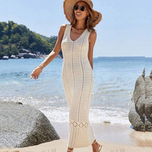 Damen modisches Häkel-Strandkleid Drune
