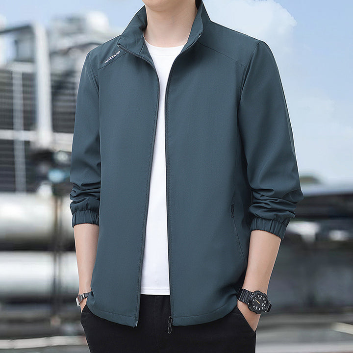 Herren Sportliche Freizeitjacke mit hohem Kragen Drune