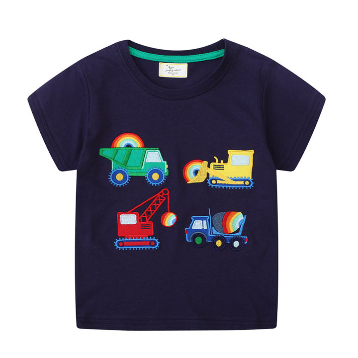 Jungen T-Shirt mit buntem Baustellenmotiv Drune
