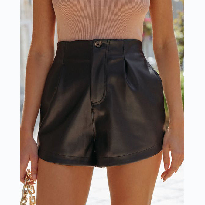 Damen Modische High-Waist-Shorts mit eleganter Färbetechnik und praktischen Taschen Drune