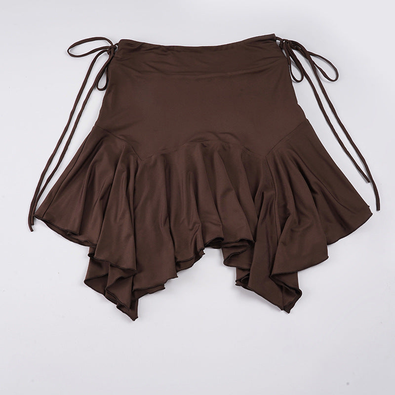 Damen Schwimmrock mit modischem Volant und verstellbarem Taillenband Drune