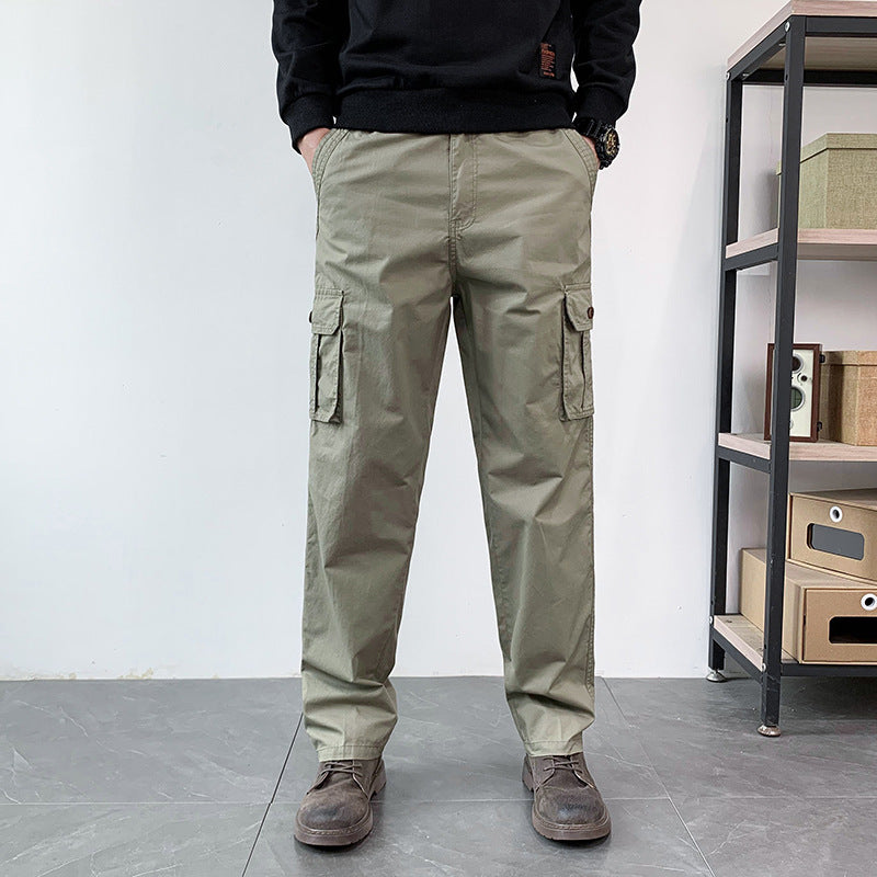 Herren Straight-Fit Cargohose mit Mehrfachtaschen und legerer Passform Drune