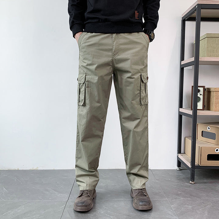 Herren Straight-Fit Cargohose mit Mehrfachtaschen und legerer Passform Drune