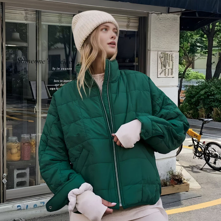 Damen Steppjacke mit hohem Kragen und praktischem Reißverschluss Drune