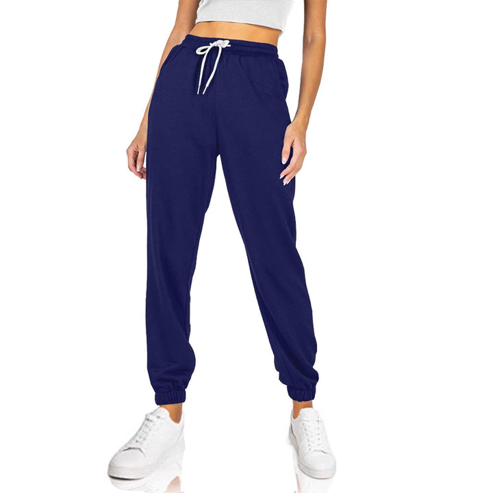 Damen bequeme Sweatpants mit elastischem Bund und Taschen Drune