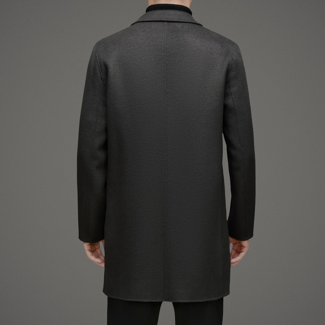 Herren eleganter Wollmantel mit praktischen Taschen und klassischem Schnitt Drune